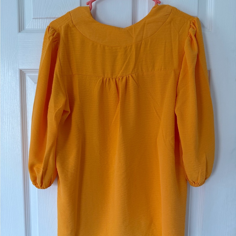 NY Collection Women's Orange Blouse